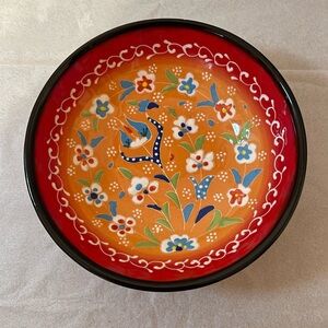 Vibrant Floral Ceramic Bowl - Made in Turkey
